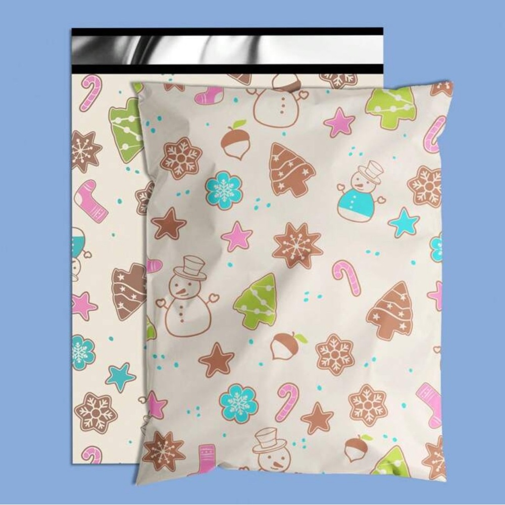 Festive Holiday Patterned Poly Mailers (20pc) - Picture 1 of 2